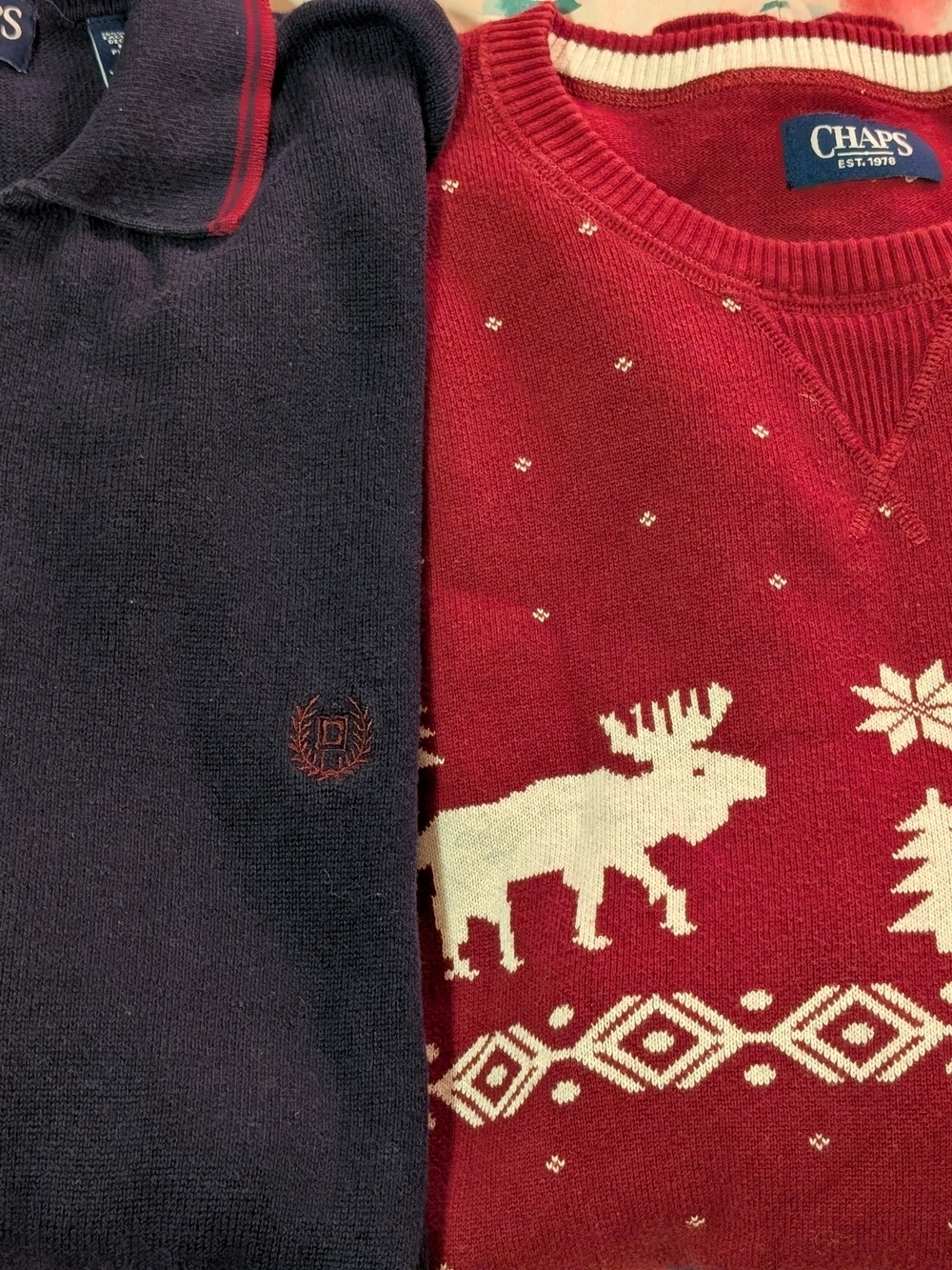 Chaps Red and Navy Sweaters Pack